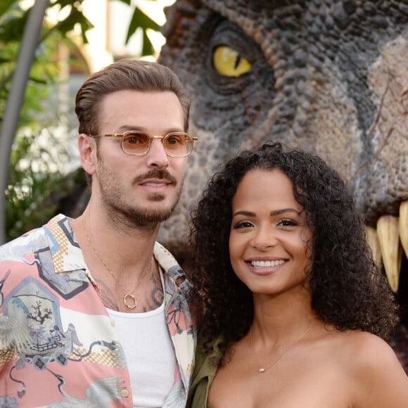 Christina Milian et son mari M Pokora (Matt Pokora) à la première du film "Jurassic World Dominion" à Los Angeles, le 6 juin 2022. 