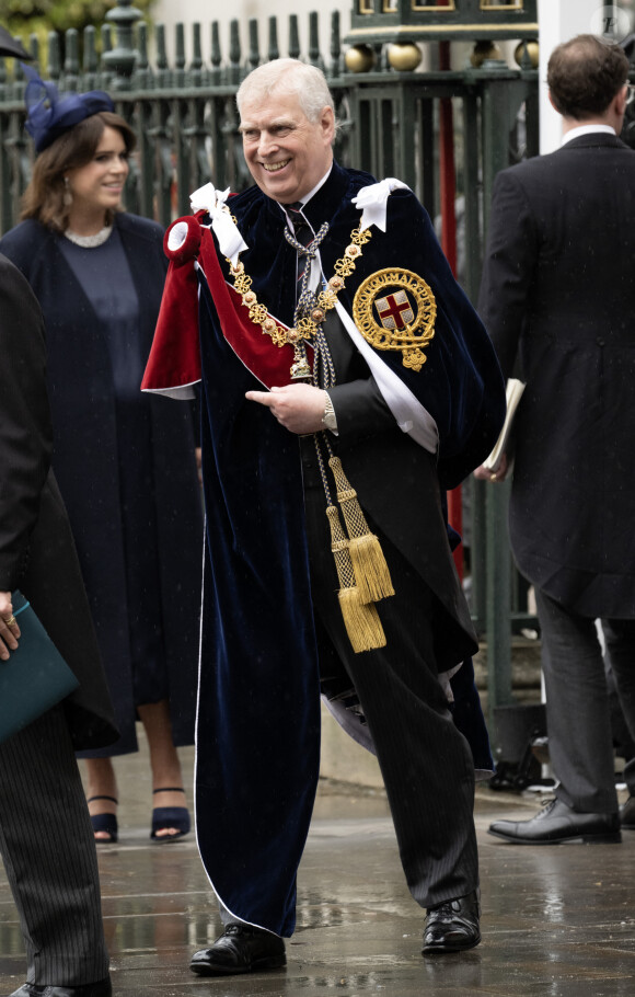 Le prince Andrew, duc d'York lors de la cérémonie de couronnement du roi d'Angleterre à Londres, Royaume Uni, le 6 mai 2023. 