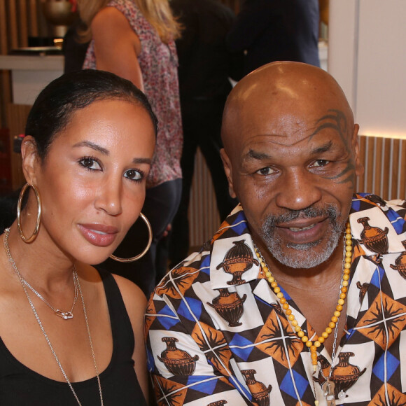 Exclusif - Mike Tyson et sa femme Lakiha Spicer - Célébrités au Déjeuner France TV lors des Internationaux de France de Tennis de Roland Garros 2023 - Jour 15 à Paris le 11 Juin 2023. © Bertrand Rindoff / Bestimage 