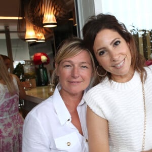 Exclusif - Anne-Élisabeth Lemoine et Léa Salamé - Célébrités au Déjeuner France TV lors des Internationaux de France de Tennis de Roland Garros 2023 - Jour 15 à Paris le 11 Juin 2023. © Bertrand Rindoff / Bestimage 