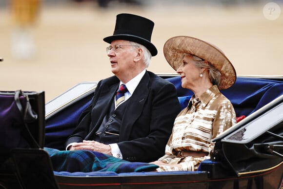 Le duc et la duchesse de Gloucester - La famille royale d'Angleterre lors du défilé "Trooping the Colour" à Londres. Le 17 juin 2023 