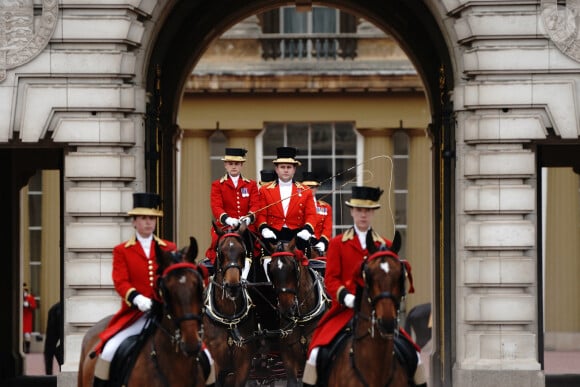 Illustration - La famille royale d'Angleterre lors du défilé "Trooping the Colour" à Londres. Le 17 juin 2023 