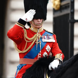 Le roi Charles III - La famille royale d'Angleterre lors du défilé "Trooping the Colour" à Londres. Le 17 juin 2023 