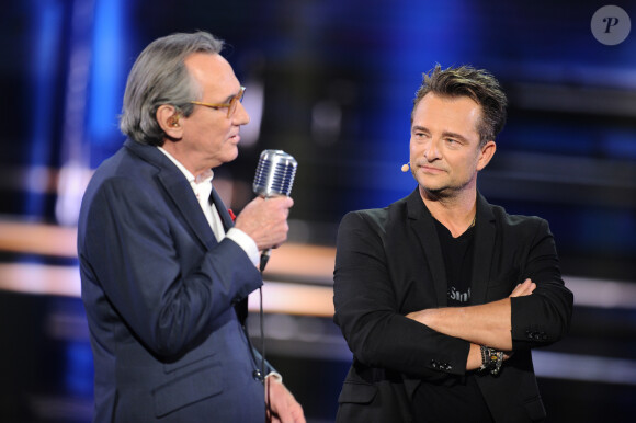 Exclusif - David Hallyday et Philippe Lavil - Enregistrement de l'émission "La Chanson secrète 5", qui sera diffusée le 11 janvier 2020 sur TF1, à Paris. Le 17 décembre 2019 © Gaffiot-Perusseau / Bestimage 