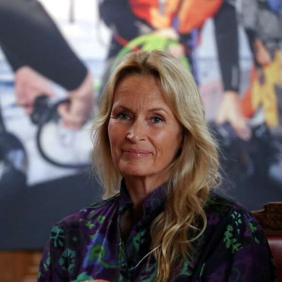 Estelle Lefébure (marraine de l'édition) lors de la cérémonie de remise de prix du concours pédagogique "Oceano pour Tous" au musée Océanographique de Monaco, le 13 juin 2023. © Jean-François Ottonello/Nice Matin/Bestimage 