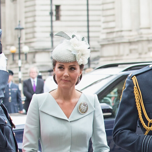 Kate Catherine Middleton, duchesse de Cambridge, le prince William, duc de Cambridge - Arrivées de la famille royale d'Angleterre à l'abbaye de Westminster pour le centenaire de la RAF à Londres. Le 10 juillet 2018 