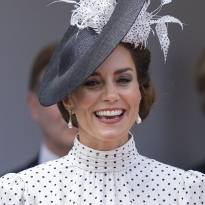 Catherine (Kate) Middleton, princesse de Galles, lors du service annuel de l'ordre de la jarretière à la chapelle St George du château de Windsor, le 19 juin 2023. 