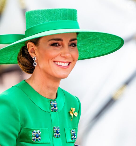 Kate Catherine Middleton, princesse de Galles - La famille royale d'Angleterre lors du défilé "Trooping the Colour" à Londres. Le 17 juin 2023