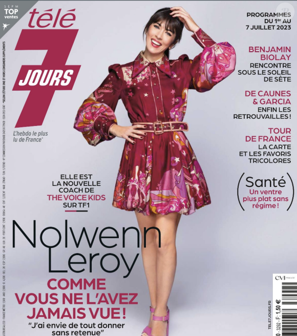 Nolwenn Leroy fait la couverture du nouveau numéro de "Télé 7 jours", paru le 26 juin 2023
