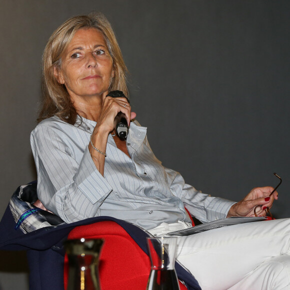 Claire Chazal - Muriel Robin invitée d'honneur dans le cadre du Festival Series Mania animé par Claire Chazal à Lille le 30 aout 2021. © Stéphane Vansteenkiste/Bestimage
