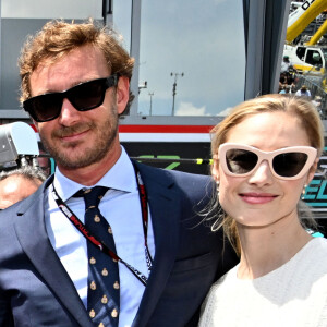 Pierre Casiraghi et sa femme Beatrice Borromeo - La famille princière de Monaco lors du 80ème Grand Prix de Monaco de Formule 1 à Monaco le 28 mai 2023. © Bruno Bebert/Bestimage