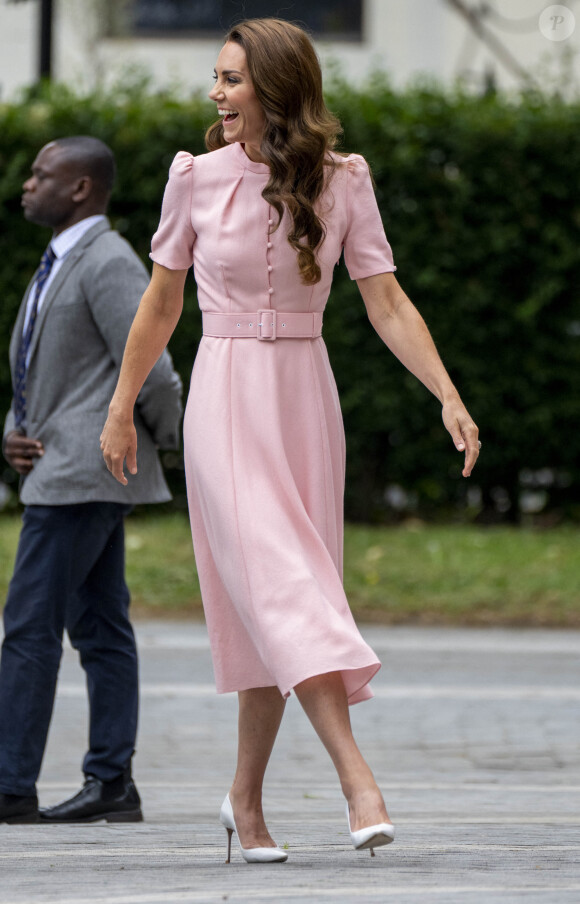 Catherine (Kate) Middleton, princesse de Galles, lors d'une visite pré-inaugurale du "Young V&A" à Bethnal Green, dans l'est de Londres, le 28 juin 2023. L'ouverture au public est prévue le 1er juillet 2023. 