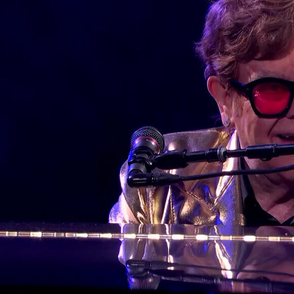 Elton John en concert à Glastonbury - Juin 2023, tournée "Farewell Yellow Brick Road".