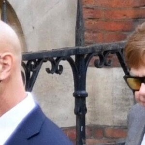 Elton John pictured leaving the Royal Court of Justice in London.