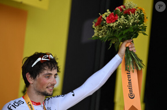 Une consécration pour le jeune homme, victime de plusieurs problèmes par le passé
 
Victor Lafay de Cofidis vainqueur de l'étape entre Vitoria-Gasteiz et Saint Sebastien, en Espagne, ce dimanche 2 juillet 2023. Photo : ABACAPRESS.COM