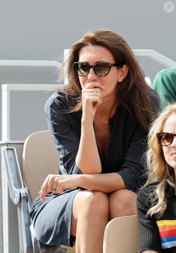 Anne-Claire Coudray dans les tribunes lors des internationaux de tennis de Roland Garros à Paris, France, le 3 juin 2019. © Jacovides-Moreau/Bestimage 