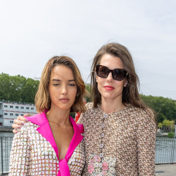 Lyna Khoudri et Charlotte Casiraghi - Front row du défilé de mode Chanel collection Haute Couture Automne-Hiver 2023-2024 lors de la Fashion Week de Paris. Le 4 juillet 2023. © Borde-Rindoff/Bestimage