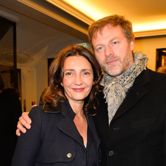 Valérie Karsenti et son compagnon François Feroleto - Générale de la pièce "L'heureux élu", une comédie de Eric Assous au Théâtre de la Madeleine à Paris le 24 octobre 2016. © Coadic Guirec/Bestimage