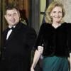 Martin Bouygues et son épouse arrivent à l'Elysée pour un luxueux dîner d'Etat. 2/03/2010