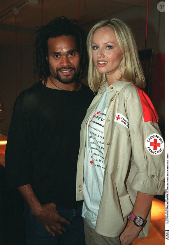 Adriana Karembeu et son mari Christian Karembeu - Croix Rouge au Restaurant Colette