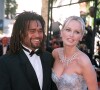 L'ancien footballeur a connu d'autres histoires d'amour avant son grand mariage avec Adriana Karembeu qui a duré 15 ans !
Christian Karembeu et Adriana Karembeu - 2ème montée des marches 55ème Festival de Cannes 2002