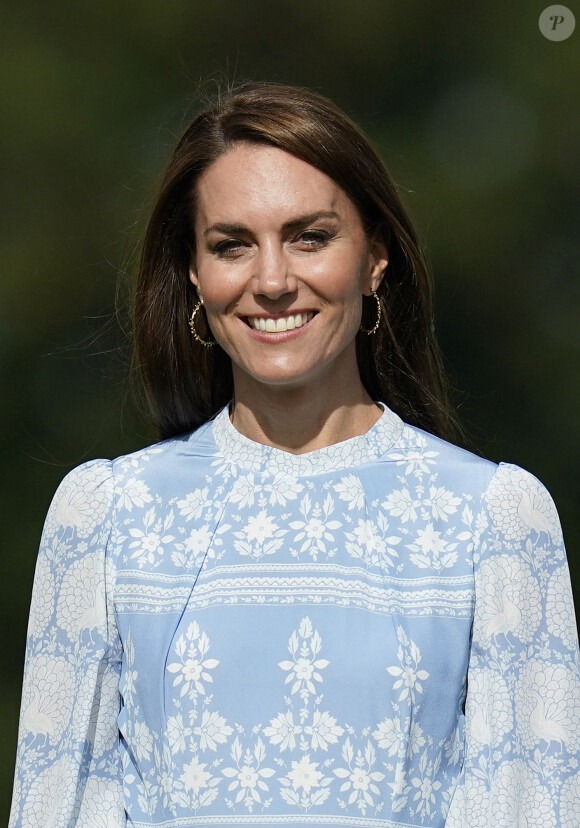 Le prince William, prince de Galles, et Catherine (Kate) Middleton, princesse de Galles, assistent au "Out-Sourcing Inc Royal Charity Polo Cup 2023" au Guards Polo Club de Windsor, Royaume Uni, le 6 juillet 2023. 