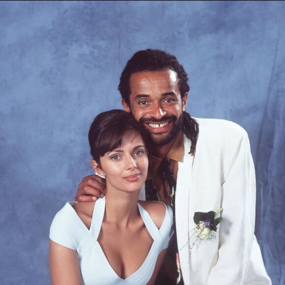 Mariage de Yannick Noah et Heather Stewart-Whyte - 11 février 1995 © Christophe Guibbaud/ABACA.