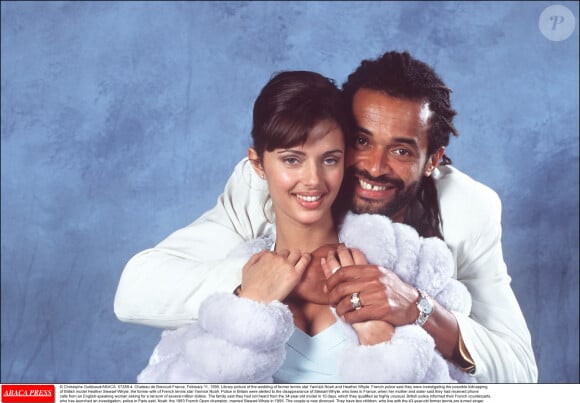 Mariage de Yannick Noah et Heather Stewart-Whyte - 11 février 1995 © Christophe Guibbaud/ABACA.