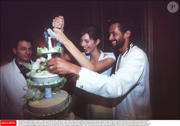 Mariage de Yannick Noah et Heather Stewart-Whyte - 11 février 1995 © Christophe Guibbaud/ABACA.