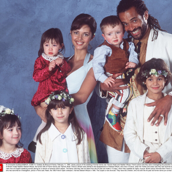 Mariage de Yannick Noah et Heather Stewart-Whyte - 11 février 1995 © Christophe Guibbaud/ABACA.