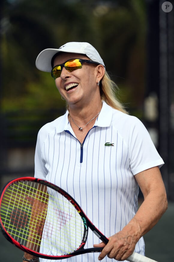 Martina Navratilova désapprouve donc l'arrivée d'athlètes transgenres, ce qui a beaucoup divisé dans les commentaires

Martina Navratilova - Tournoi de tennis "Chris Evert/Raymond James Pro-Celebrity Tennis Classic" à Delray Beach le 3 novembre 2017.