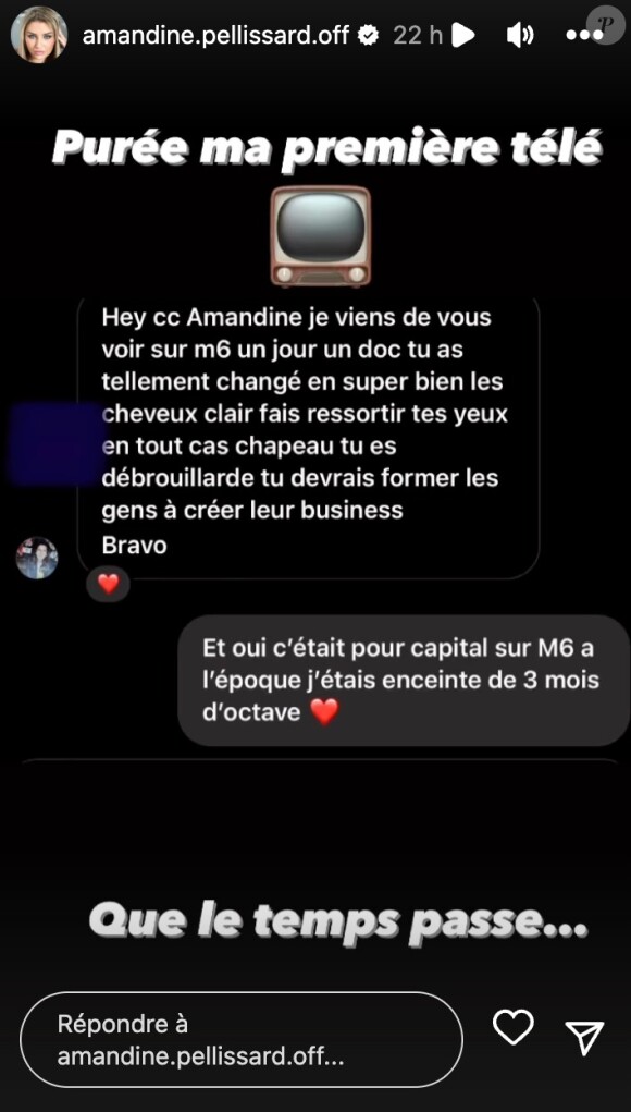 Via sa story Instagram, la jeune femme a relayé l'un de ses récents échanges avec une internaute.