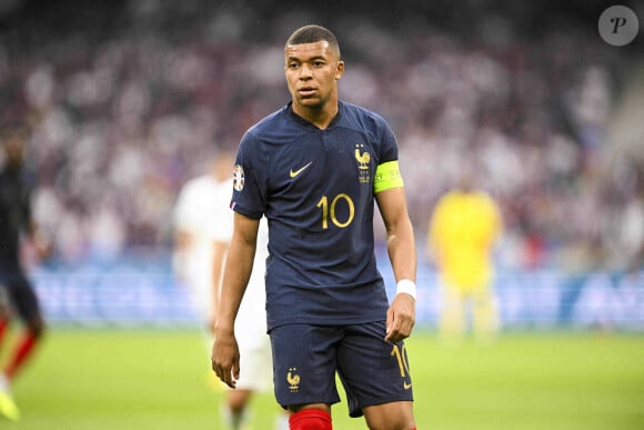 Kylian Mbappé - Match de qualifications de l'Euro2024 "France - Grèce (1-0)" au stade de France, le 19 juin 2023.