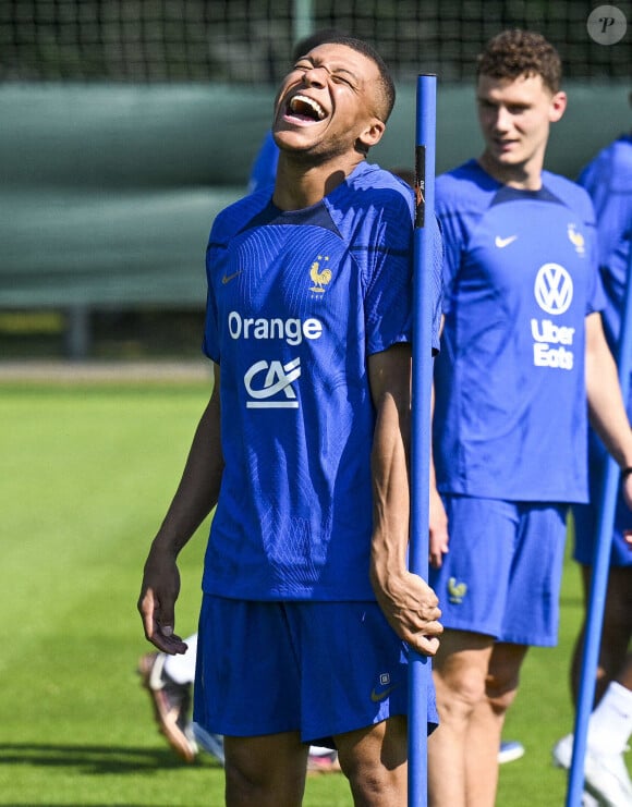 Kylian Mbappé (FRA) - Entraînement de l'équipe de France de football à Clairefontaine le 14 juin 2023.