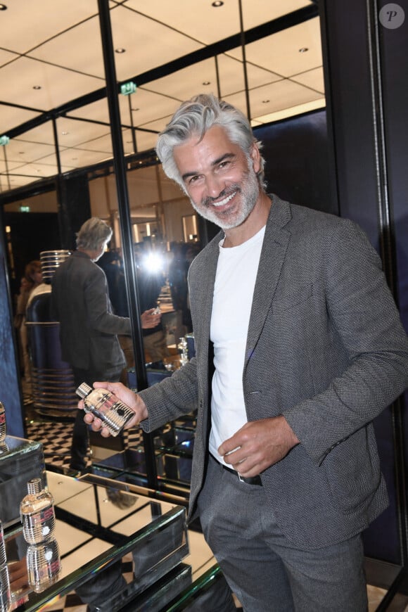 Exclusif - François Vincentelli au lancement des nouveaux parfums Moncler dans sa boutique sur l'avenue des Champs-Élysées à Paris, France, le 22 avril 2022. © Rachid Bellak/Bestimage