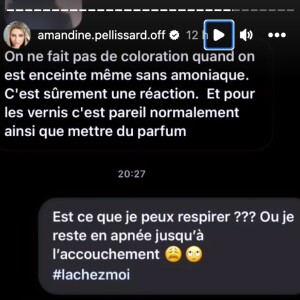 Sans surprise, les internautes ont été nombreux à réagir à ses publications. Et certains d'entre eux se sont montrés très critiques comme en témoigne un screen relayé par Amandine Pellissard... Et elle n'a pas manqué de répliquer !