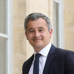 Le ministre de l'intérieur, Gérald Darmanin arrive pour participer à la réunion du Conseil Olympique et Paralympique au palais de l'Elysée, Paris, France. Le 19 juillet 2023. © Stéphane Lemouton / Bestimage 