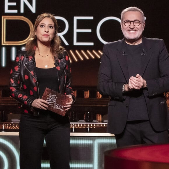 Exclusif - Léa Salamé, Laurent Ruquier - Enregistrement de l'émission On est en Direct (OEED) diffusée sur France 2 le 12 février 2022. © Jack Tribeca / Bestimage 