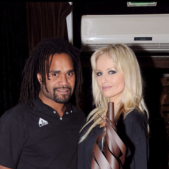 Adriana et Christian Karembeu lors de l'anniversaire de l'ambassadrice de la Croix Royge