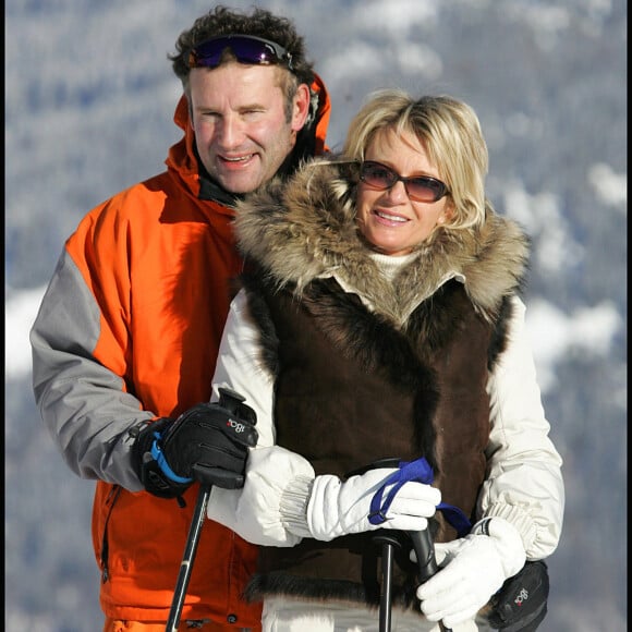 Sophie Davant et Pierre Sled - Courchevel © Guillaume Gaffiot/Bestimage