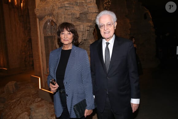 Lionel Jospin et sa femme Sylviane Agasinski - Font Row du défilé Dior Collection Femme Prêt-à-porter Printemps/Eté 2023 lors de la Fashion Week de Paris, France, le 27 septembre 2022. © Bertrand Rindoff/Bestimage 