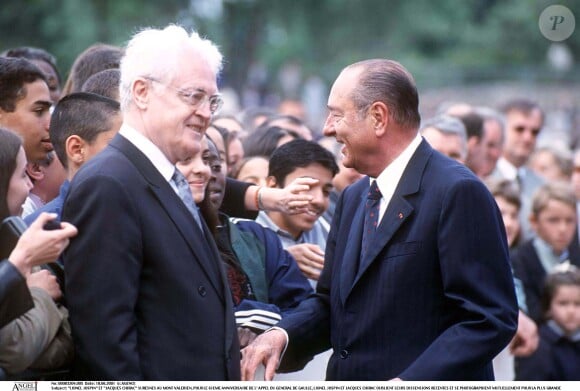 Lionel Jospin et Jacques Chirac au 61e anniversaire de l'appel du général de Gaulle.