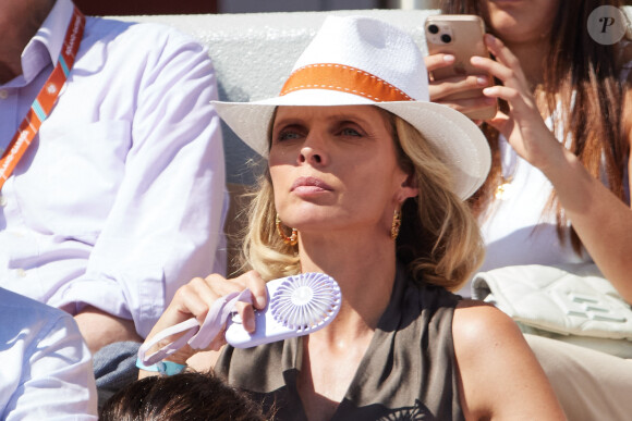 Sylvie Tellier en tribunes lors des Internationaux de France de tennis de Roland Garros 2023 à Paris, France, le 4 juin 2023. © Cyril Moreau/Bestimage