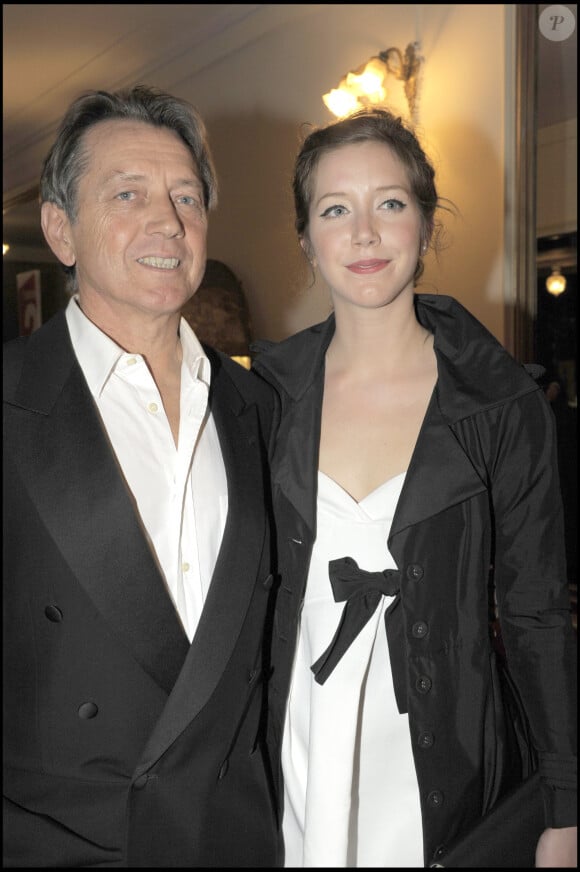 Bernard Giraudeau et sa fille Sara - 23e nuit des Molières au Théâtre de Paris. 2009.