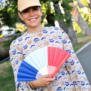 Laura Tenoudji Estrosi durant le défilé républicain du 14 juillet 2023 sur la Promenade des Anglais à Nice, France. © Bruno Bebert/Bestimage