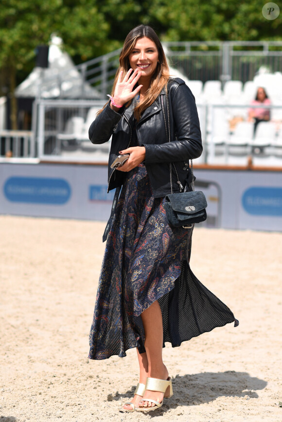 Camille Cerf, miss France 2015 et ambassadrice LPEJ 2022 lors de la 8ème édition du "Longines Paris Eiffel Jumping" au Champ de Mars à Paris, le 26 juin 2022. © Perusseau/Gorassini/Tribeca/Bestimage 