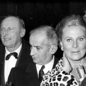 Archives - Michèle Morgan, Louis de Funès et Bourvil à la sortie du film "La grande vadrouille". 1966.