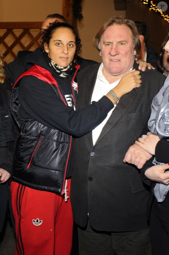 Gérard Depardieu et sa fille Roxane à l'ouverture du marche de Noël "Gut Aiderbichl" en Henndorf en Autriche le 14 novembre 2013.