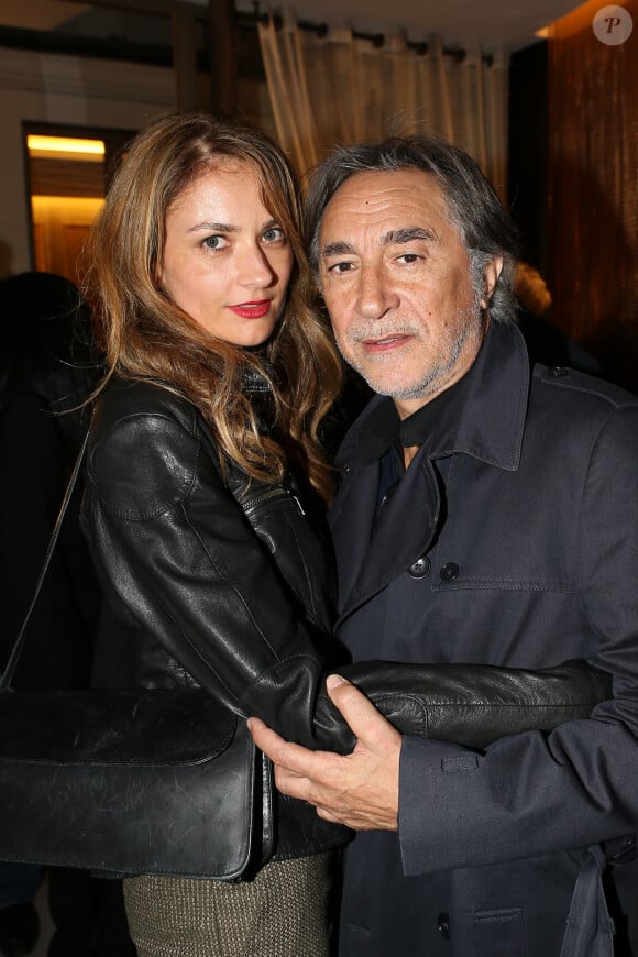 Richard Berry et sa compagne Pascale Louange - Inauguration du nouveau salon de coiffure de Sarah Guetta a Paris, le 12 septembre 2013.