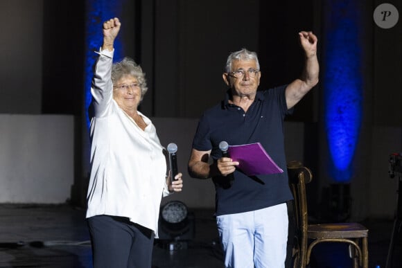 Exclusif - Jacqueline Franjou, Michel Boujenah - Christelle Chollet présente son spectacle "Reconditionnée" au théâtre de Verdure pour la clôture du festival de Ramatuelle le 11 août 2023. © Cyril Bruneau / Bestimage